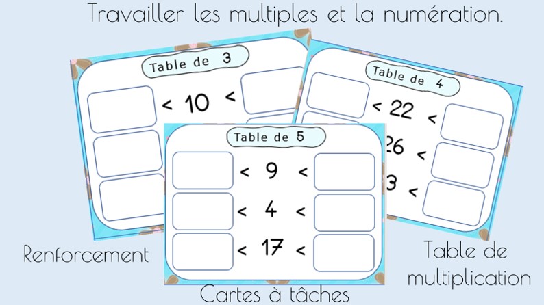 Jeux sur les tables de multiplication pour le rituel - Dys é moi